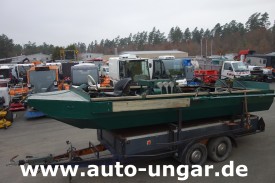 Mulag - Mähboot mit Heckmäher Volvo-Penta  Diesel Mulag - Gödde inkl. Anhänger