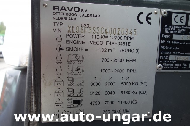 Ravo - C540 Kehrmaschine Hydrostat - Klima - 1. Hand