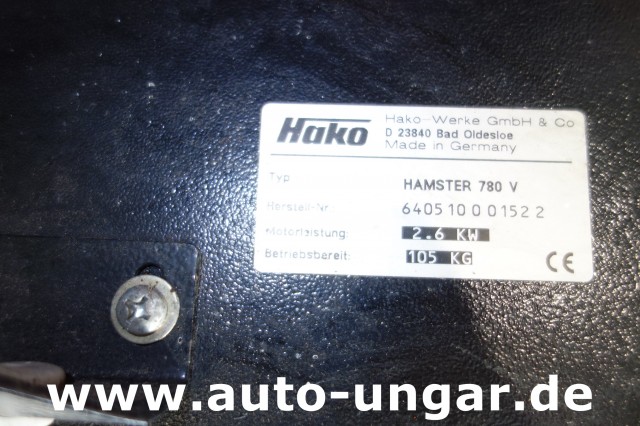 Hako - Hamster 780V Benzin-Kehrmaschine Hallenkehrmaschine