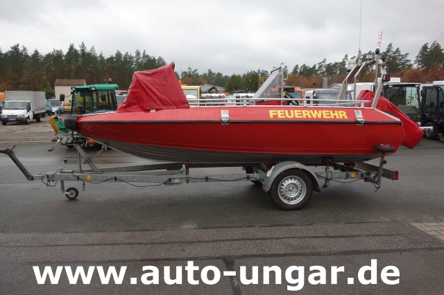 Buster - RTB Alu Feuerwehrboot  Mehrzweckboot Buster L  Fiskars 50PS mit Anhänger