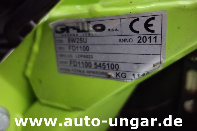 Grillo - FD 1100 4WD Allrad Baujahr 2011 Hochentleerung Großflächenmäher Mäher