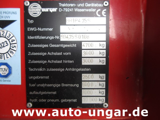 Sauerburger - Grip 4 - 75 Standard Hangschlepper Bergtraktot Aebi TT Reform Metrac