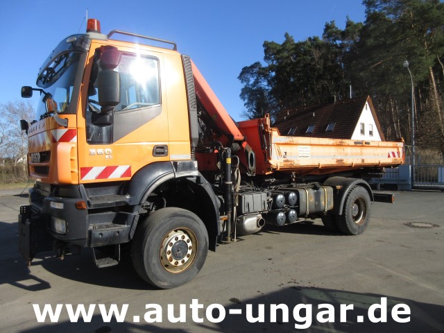 Iveco - Trakker 360 Kipper Allrad 4x4 Kran Palfinger PK 9002 Kommunalhydraulik Winterdienst Euro 5