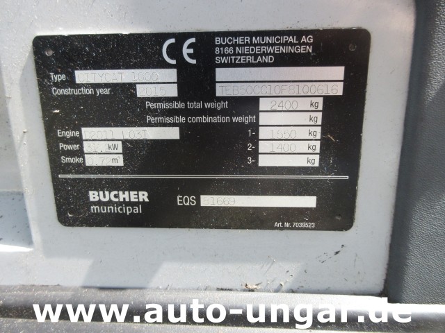 Bucher - CityCat CC1000 ERSATZTEILTRÄGER Kehrmaschine SPAREPARTS