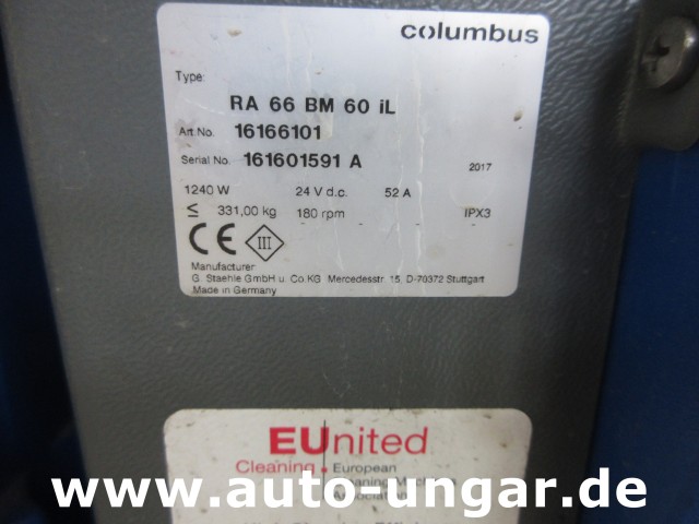 Columbus - RA 66 BM 60 i L Scheuersaugmaschine Scrubber Hakomatic