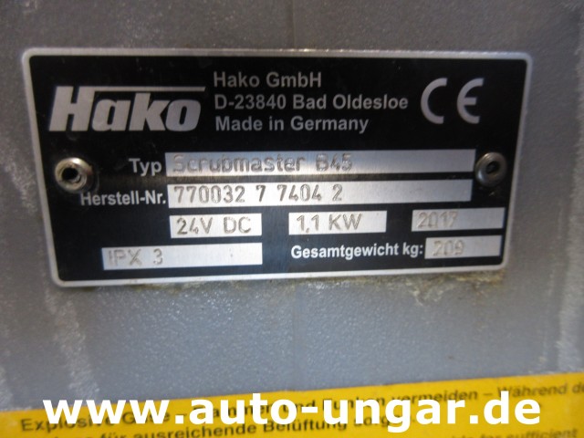 Hako - B45 Scrubmaster Bj. 2017 Scheuersaugmaschine Hakomatic Bodenreiniger