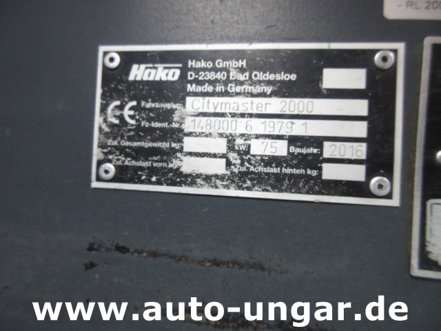 Hako - Citymaster CM 2000 Kehrmaschine 4-Rad-Lenkung VW Diesel Motor