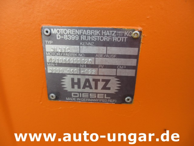 Jensen - A3 DI Holzhäcksler Chipper Hatz Diesel Motor Motorhacker 1.838 Stunden