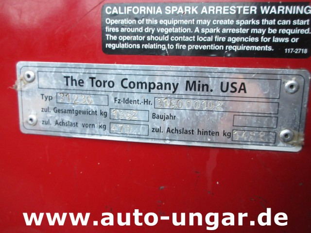 Toro - Groundsmaster 360 Kommunalfahrzeug Rasenmäher Arbeitsmaschine aus 2015