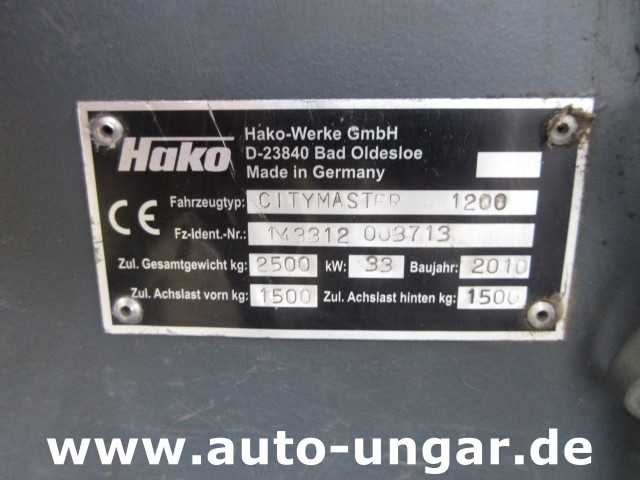 Hako - Citymaster CM 1200  Kleinkehrmaschine 4x4 Geräteträger
