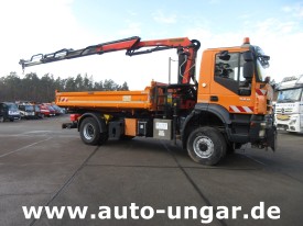 Iveco - Trakker 360 Kipper Allrad 4x4 Kran Palfinger PK 9002 Kommunalhydraulik Winterdienst Euro 5
