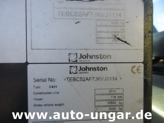 Johnston - CN401 Bucher 5006 Kehrmaschine aus 2018 mit 3. Besen Euro 6 Motor Kärcher