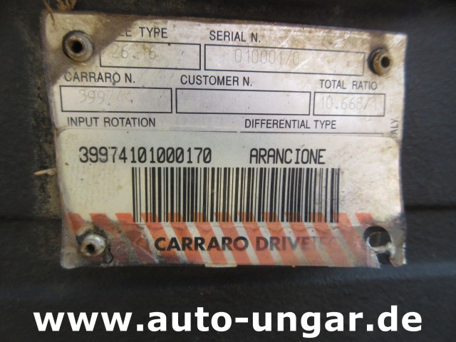 Carrao - Axle 26.16 Achse