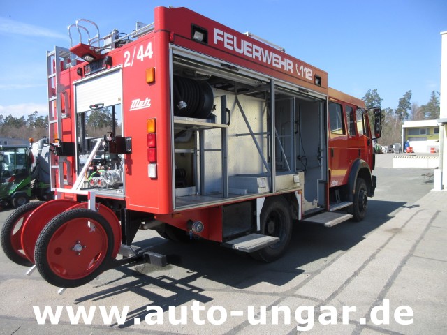 Mercedes - 1224 AF 4x4 Metz LF16 Feuerwehr Doka 9-Sitzer Sperren