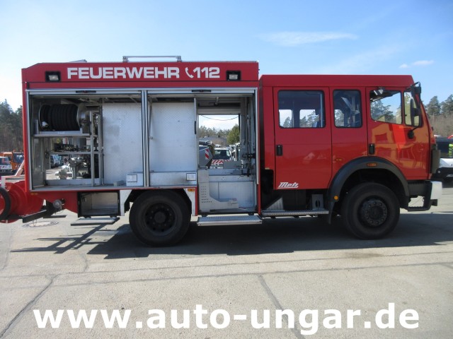 Mercedes - 1224 AF 4x4 Metz LF16 Feuerwehr Doka 9-Sitzer Sperren