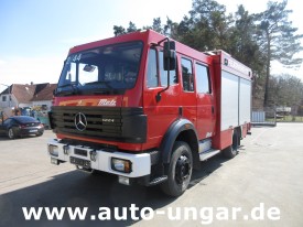 Mercedes - 1224 AF 4x4 Metz LF16 Feuerwehr Doka 9-Sitzer Sperren