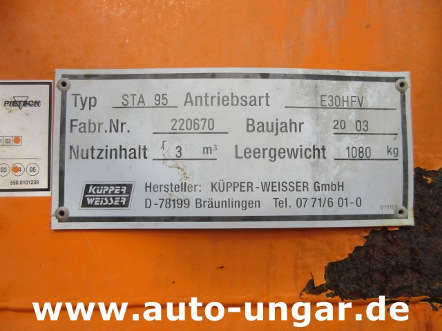 Mercedes - Atego 1523 Winterdienst Küpper-Weisser STA 95 Salzstreuer
